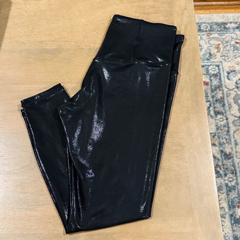 Athleta Black Elation Shine Leggings